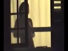 observing my attractive neighbor while she showers in joyful tits